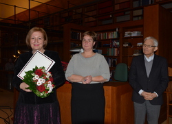 Bibliotekarska Čopova diploma direktorici Knjižnice Franceta Balantiča Kamnik mag. Bredi Podbrežnik Vukmir