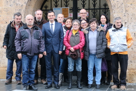 Župana Marjana Šarca obiskali potniki Štacjona