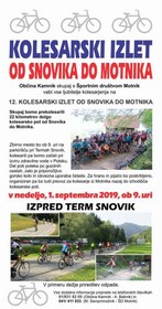 Kolesarski izlet od Snovika do Motnika 2019