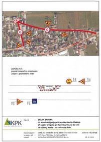 Začasna sprememba prometnega režima (Vrhpolje pri Kamniku - Nevlje - Mekinje)