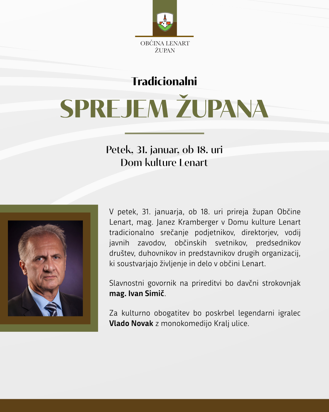 sprejem zupan