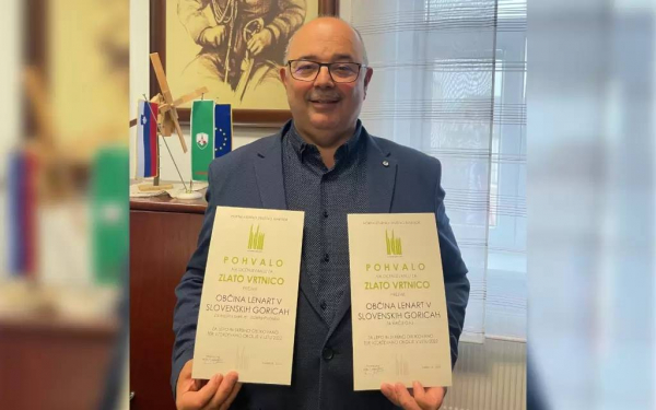 Občina Lenart prejemnica kar dveh zlatih vrtnic
