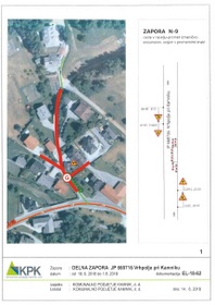 Obvestilo o spremembi prometnega režima (gradnje kanalizacije - kohezija)