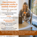 19.10. 2020 16:00 Kako učinkovito usklajevati službo in zasebno življenje - VABILO