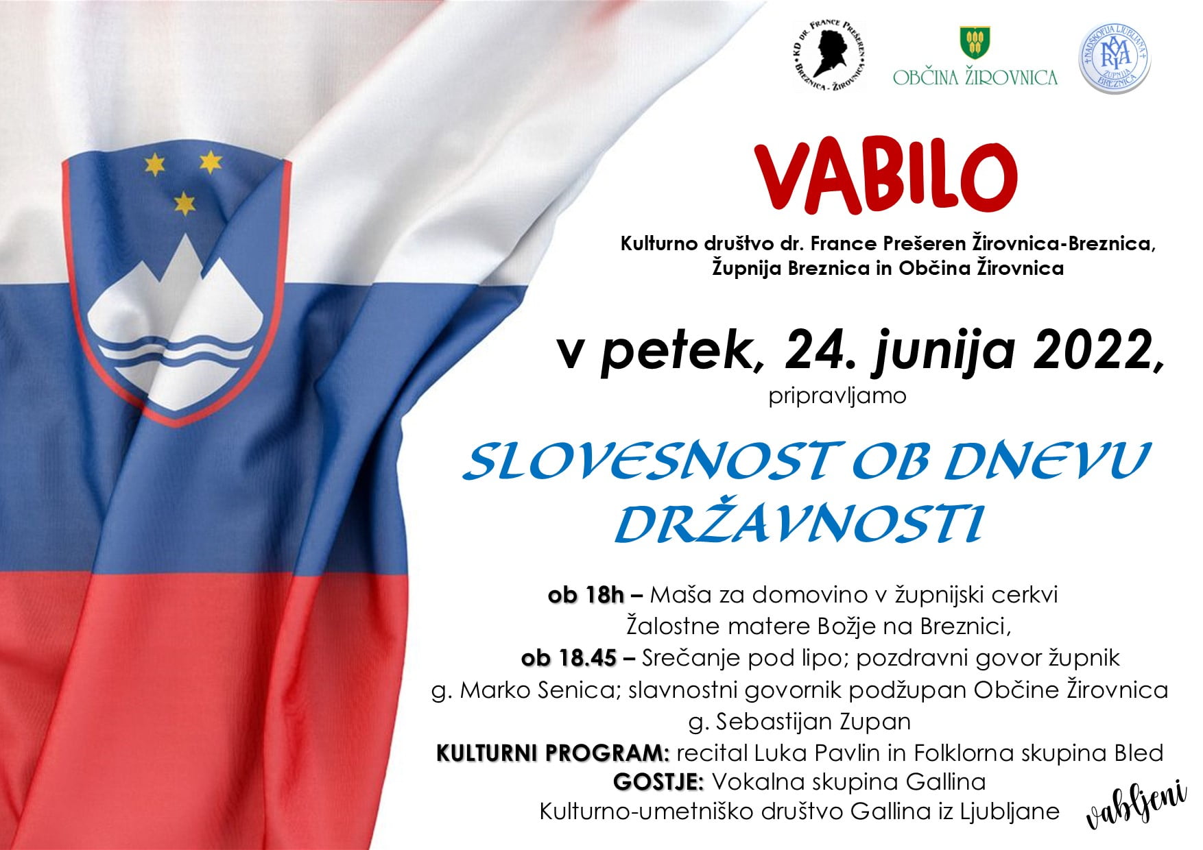 Vabilo dan državnosti 2022