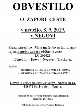VABILO-Sejem mala maša Negova-8.9.2019-OBVESTILO o zapori ceste