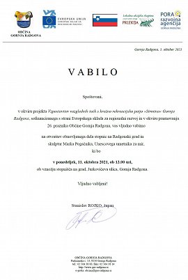 VABILO - Otvoritev obnovljenega dela stopnic na radgonski grad  in skulpture-11.10.2021