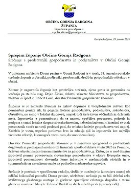 Izjava za javnost - sprejem gospodarstvenikov in podjetnikov-29.01.2025