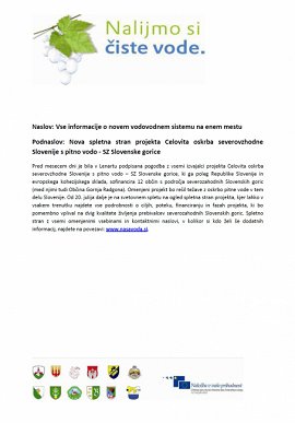 Spletna stran projekta celovita oskrba SV Slovenije s pitno vodo-SZ Slovenske gorice-JUL 2010.jpg