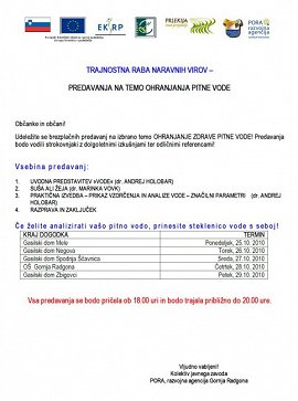 Vabilo - predavanje na temo ohranjanja pitne vode - oktober 2010.jpg