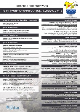 KOLEDAR PRIREDITEV-24. PRAZNIK OGR 2019