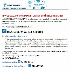 ZDGR-navodila uporabnikom epidemija COVID19-družinska-med