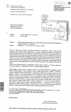 Odgovor FURS glede odloga plačila NUSZ 2020-april 2020