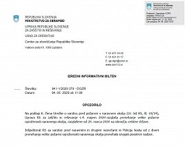 Prenehanje velike požarne ogroženosti naravnega okolja s 04.05.2020-ib200504