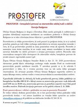 Prostofer-Informacija za javnost