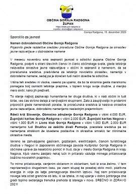 Pojasnilo - sredstva okrasitve JR dobrodelno-18.12.2020
