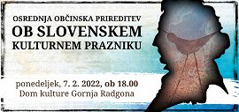 Vabilo na osrednjo občinsko prireditev ob Slovenskem kulturnem prazniku