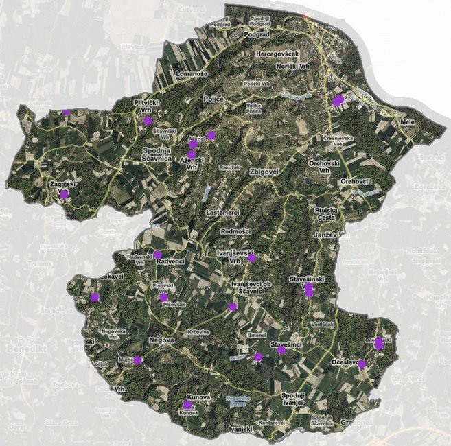 lokacije postavitve solarnih svetilk