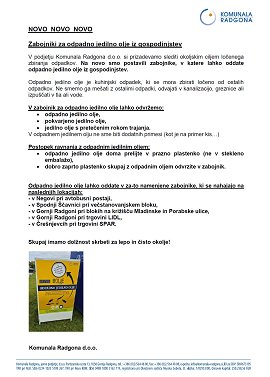 Obvestilo-KORA-zabojniki za odpadno jedilno olje 2025 v OGR